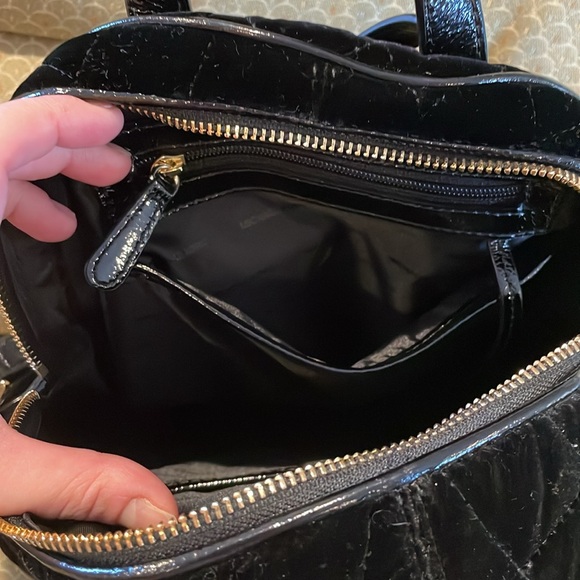 NWOT Michael Kors Rhea black velvet backpack - Picture 4 of 10